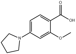Benzoic acid, 2-methoxy-4-(1-pyrrolidinyl)- Structure