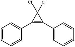 Benzene, 1,1'-(3,3-dichloro-1-cyclopropene-1,2-diyl)bis- 化学構造式