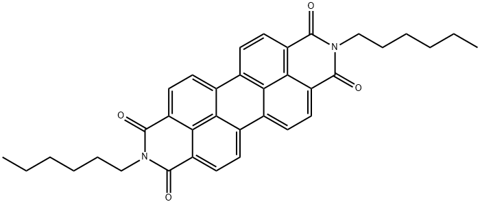 2,9-DIHEXYLANTHRA[2,1,9-DEF:6,5,10-D′E′F′]DIISOQUINOLINE-1,3,8,10(2H,9H)TETRONE, 25811-56-7, 结构式