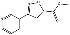 methyl 3-(pyridin-3-yl)-4,5-dihydro-1,2-oxazole-5-carboxylate Struktur