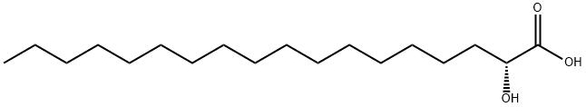 2-羟基(2R)-十八烷酸, 26633-48-7, 结构式