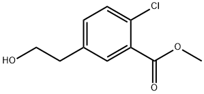 Benzoic acid, 2-chloro-5-(2-hydroxyethyl)-, methyl ester Struktur