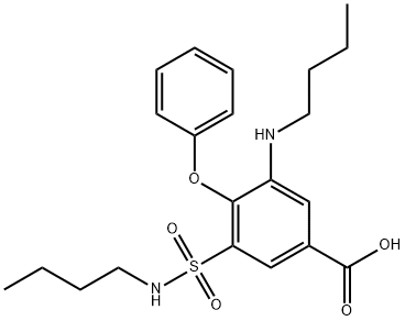 Benzoic acid, 3-(butylamino)-5-[(butylamino)sulfonyl]-4-phenoxy- 化学構造式