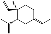 (-)-γ-elemene,1-ethenyl-1-methyl-2-(1-methylethenyl)-4-(1-methylethylidene)-cyclohexane,γ-elemene 化学構造式