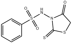 Benzenesulfonamide, N-(4-oxo-2-thioxo-3-thiazolidinyl)-, 301343-38-4, 结构式