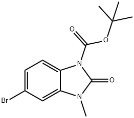 1H-Benzimidazole-1-carboxylic acid, 5-bromo-2,3-dihydro-3-methyl-2-oxo-, 1,1-dimethylethyl ester Structure