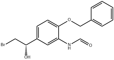 Formamide, N-[5-[(1S)-2-bromo-1-hydroxyethyl]-2-(phenylmethoxy)phenyl]- Struktur