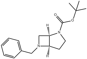 2,6-Diazabicyclo[3.2.0]heptane-2-carboxylic acid, 6-(phenylmethyl)-, 1,1-dimethylethyl ester, (1R,5R)- Structure