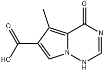 5-Methyl-4-oxo-1,4-dihydropyrrolo[1,2-f][1,2,4]triazine-6-carboxylic acid 化学構造式