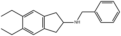 N-benzyl-5,6-diethyl-2,3-dihydro-1H-inden-2-amine 化学構造式