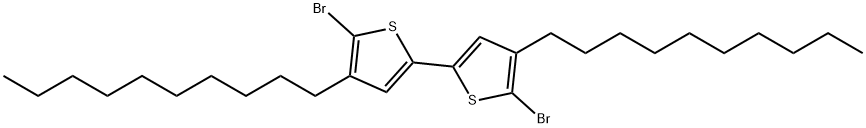 2,2′-ビ(4-デシル-5-ブロモチオフェン) 化学構造式