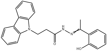 (E)-3-(9H-carbazol-9-yl)-N-(1-(2-hydroxyphenyl)ethylidene)propanehydrazide Structure