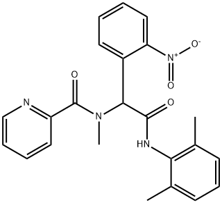 2-Pyridinecarboxamide,N-[2-[(2,6-dimethylphenyl)amino]-1-(2-nitrophenyl)-2-oxoethyl]-N-methyl-(9CI) Structure