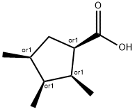 Cyclopentanecarboxylic acid, 2,3,4-trimethyl-, (1R,2S,3S,4S)-rel- (9CI) 化学構造式