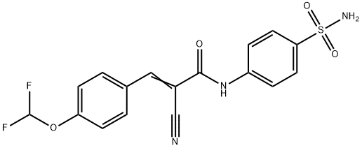 2-cyano-3-[4-(difluoromethoxy)phenyl]-N-(4-sulfa moylphenyl)prop-2-enamide Structure