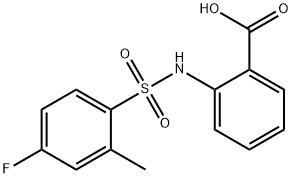 2-(4-fluoro-2-methylbenzenesulfonamido)benzoic acid Structure