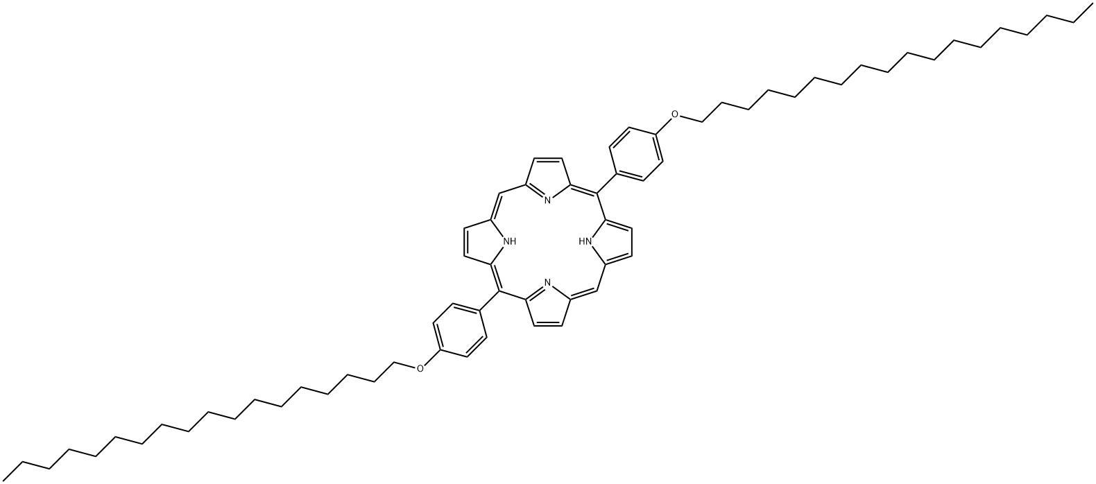 21H,23H-Porphine, 5,15-bis[4-(octadecyloxy)phenyl]-, 330218-89-8, 结构式