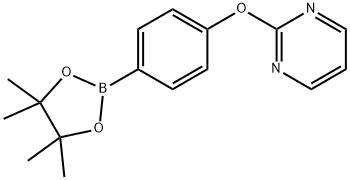 2-(4-(4,4,5,5-四甲基-1,3,2-二氧杂硼杂环戊烷-2-基)苯氧基)嘧啶, 330792-87-5, 结构式
