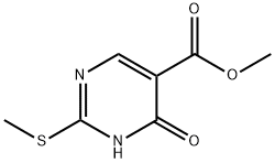 5-Pyrimidinecarboxylic acid, 1,6-dihydro-2-(methylthio)-6-oxo-, methyl ester Structure