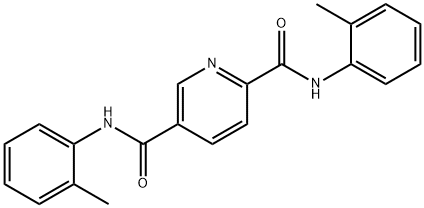 2-N,5-N-bis(2-methylphenyl)pyridine-2,5-dicarboxamide 化学構造式
