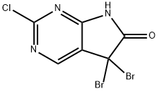 6H-Pyrrolo[2,3-d]pyrimidin-6-one, 5,5-dibromo-2-chloro-5,7-dihydro- Structure