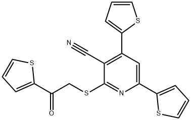 339163-65-4 2-((2-氧代-2-(噻吩-2-基)乙基)硫基)-4,6-二(噻吩-2-基)吡啶-3-腈
