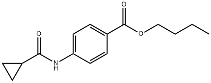 butyl 4-(cyclopropanecarboxamido)benzoate Struktur