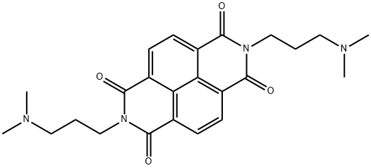 N,N′-ビス(3-ジメチルアミノプロピル)-ナフタレン-1,8:4,5-ビスジカルボイミド 化学構造式