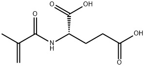 L-Glutamic acid, N-(2-methyl-1-oxo-2-propen-1-yl)- Structure