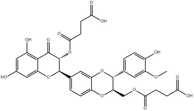 silybin dihemisuccinate Struktur