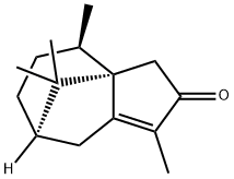 (3aR)-5,6,7,8-テトラヒドロ-1,4α,9,9-テトラメチル-3H-3aβ,7β-メタノアズレン-2(4H)-オン 化学構造式