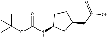 347184-36-5 (1R,3S)-3-[[(1,1-DIMETHYLETHOXY)CARBONYL]AMINO]-CYCLOPENTANEACETIC ACID