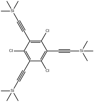 1,3,5-trichloro-2,4,6-tris[(trimethylsilyl)ethynyl]benzene