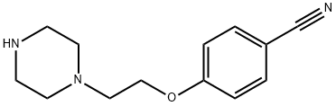 4-(2-(PIPERAZIN-1-YL)ETHOXY)BENZONITRILE, 351343-88-9, 结构式