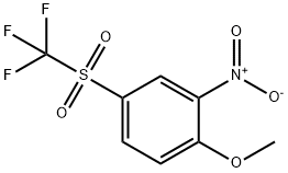 Benzene, 1-methoxy-2-nitro-4-[(trifluoromethyl)sulfonyl]- Struktur