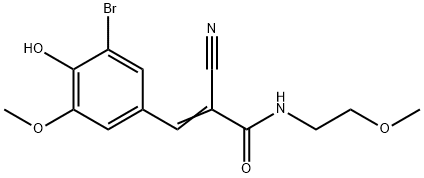 3-(3-bromo-4-hydroxy-5-methoxyphenyl)-2-cyanoN-(2-methoxyethyl)prop-2-enamide,364801-42-3,结构式