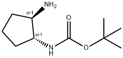 REL-1,1-二甲基乙基N-[(1R,2R)-2-氨基环戊基]氨基甲酸酯,365996-21-0,结构式