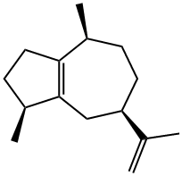 1β,4β-ジメチル-7β-(1-メチルエテニル)-1,2,3,4,5,6,7,8-オクタヒドロアズレン 化学構造式