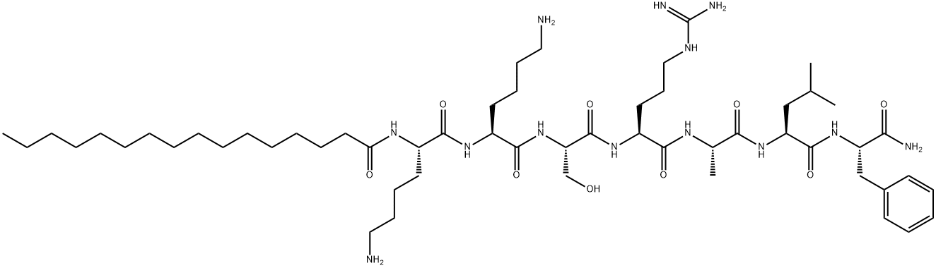 371131-16-7 L-Phenylalaninamide, N2-(1-oxohexadecyl)-L-lysyl-L-lysyl-L-seryl-L-arginyl-L-alanyl-L-leucyl-