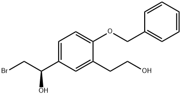 Benzeneethanol, 5-?[(1R)?-?2-?bromo-?1-?hydroxyethyl]?-?2-?(phenylmethoxy)?- Struktur