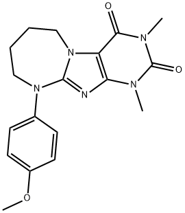 10-(4-methoxyphenyl)-1,3-dimethyl-6,7,8,9-tetrahydropurino[7,8-a][1,3]diazepine-2,4-dione Structure