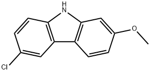 9H-Carbazole, 6-chloro-2-methoxy- 化学構造式