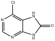 [6-CHLORO-7H-PURIN-8(9H)-ONE, 37527-48-3, 结构式