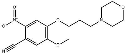 Benzonitrile, 5-methoxy-4-[3-(4-morpholinyl)propoxy]-2-nitro- Struktur