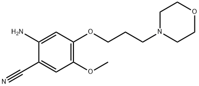 Benzonitrile, 2-amino-5-methoxy-4-[3-(4-morpholinyl)propoxy]- 化学構造式