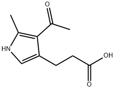 1H-Pyrrole-3-propanoic acid, 4-acetyl-5-methyl- Struktur
