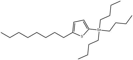 Stannane, tributyl(5-octyl-2-thienyl)- Structure