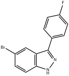 1H-Indazole, 5-bromo-3-(4-fluorophenyl)- 结构式