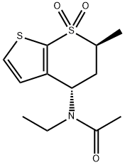 N-ethyl-N-[(4S,6S)-6-methyl-7,7-dioxido-5,6-dihydro-4H-thieno[2,3-b]thiopyran-4-yl]acetamide|N-ethyl-N-[(4S,6S)-6-methyl-7,7-dioxido-5,6-dihydro-4H-thieno[2,3-b]thiopyran-4-yl]acetamide