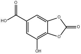 1,3-Benzodioxole-5-carboxylic acid, 7-hydroxy-2-oxo- Structure